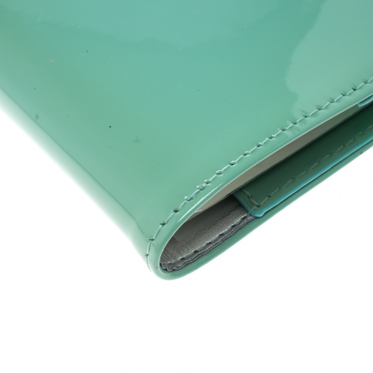 Pre Owned Tiffany & Co. Tiffany Green Patent Leather Notebook Organizer