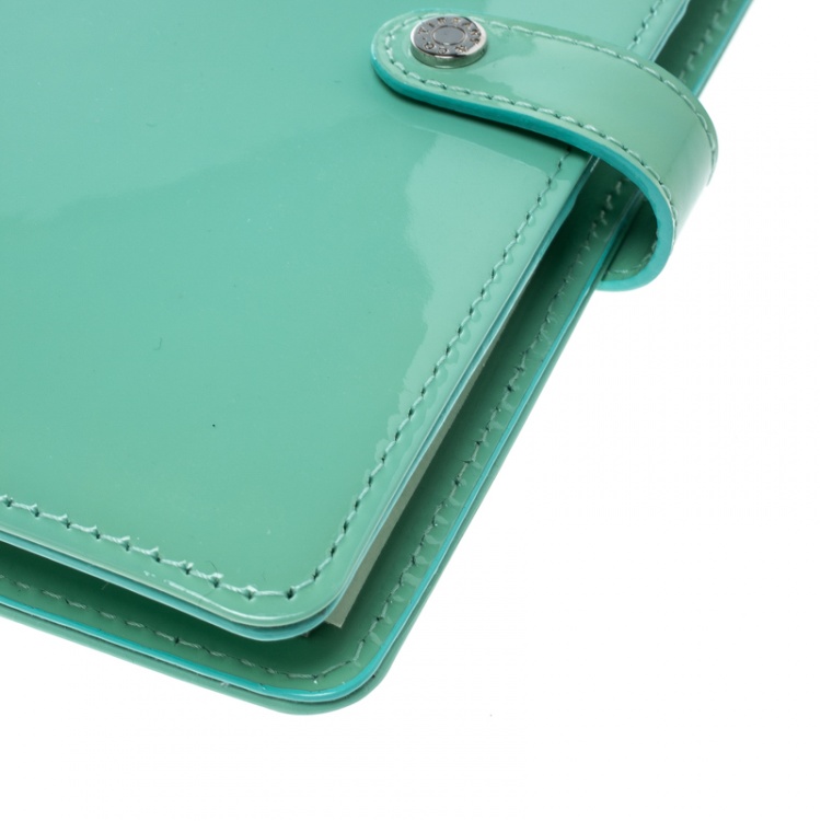 Pre Owned Tiffany & Co. Tiffany Green Patent Leather Notebook Organizer