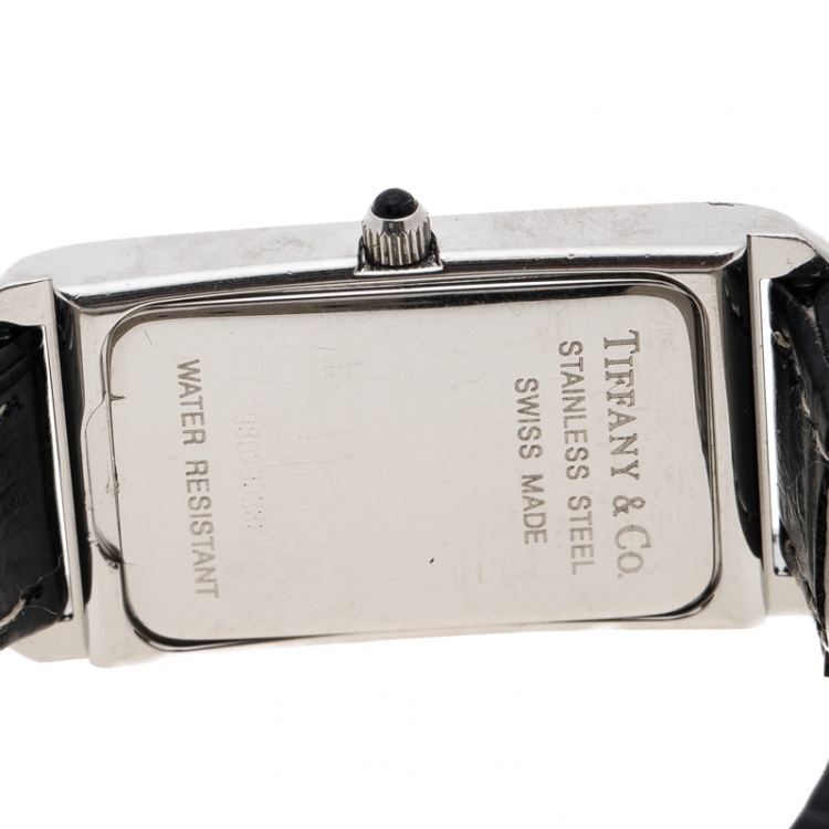 Pre Owned Tiffany & Co. White Stainless Steel Classic Women's Wristwatch 20 mm