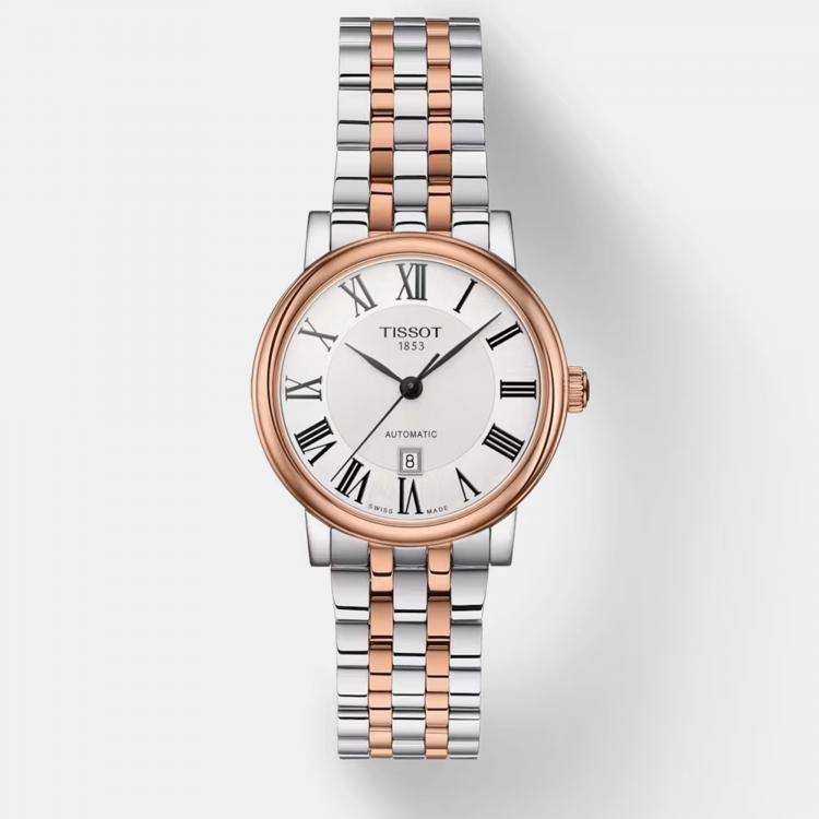 Pre Owned Tissot Carson Premium Automatic Lady T122.207.22.033.00 Rosegold stainlesssteel watch