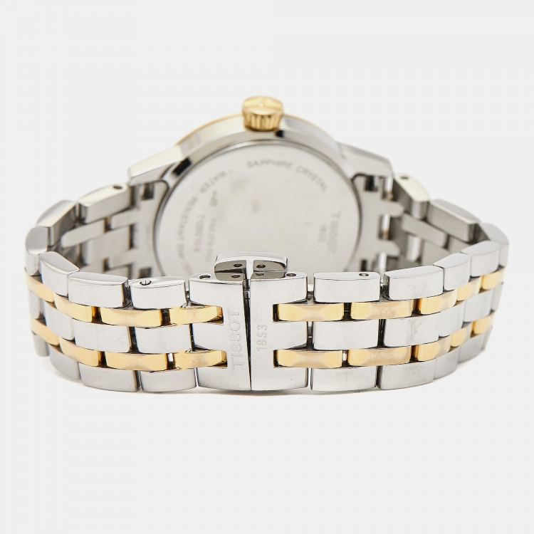 Pre Owned Tissot Silver Two-Tone Stainless Steel Classic Dream T129.210.22.031.00 Women's Wristwatch 28 mm