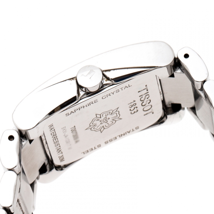 مملوكة مسبقًا Tissot Purple Mother Of Pearl Stainless Steel Generosi-T T007309A Women's Wristwatch 24.50 mm