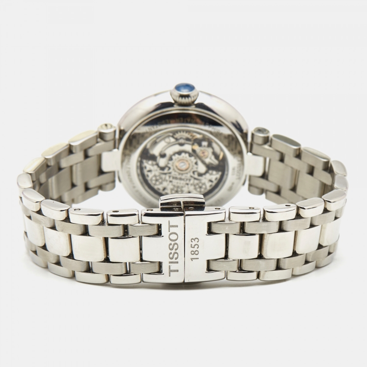 Pre Owned Tissot White Stainless Steel Bellissima T126.207.11.013.00 Women's Wristwatch 29 mm