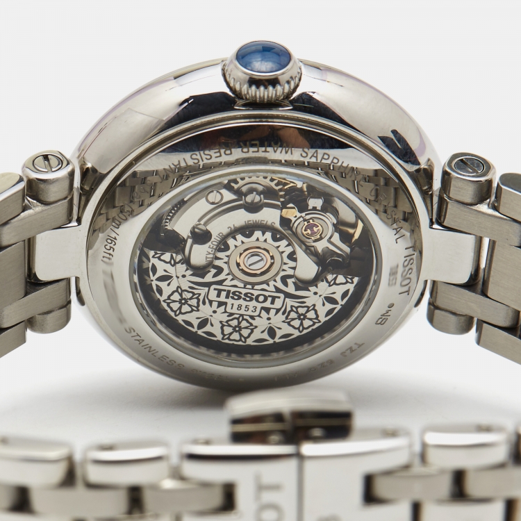 Pre Owned Tissot White Stainless Steel Bellissima T126.207.11.013.00 Women's Wristwatch 29 mm