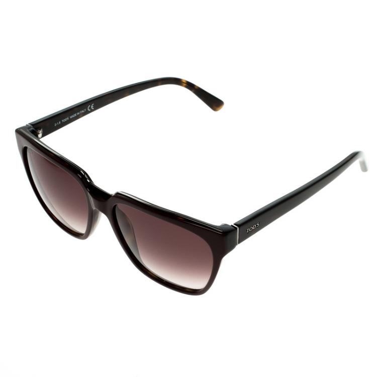 Pre Owned Tod's Red TO128-71 Wayfarer Sunglasses