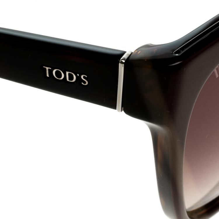 Pre Owned Tod's Red TO128-71 Wayfarer Sunglasses