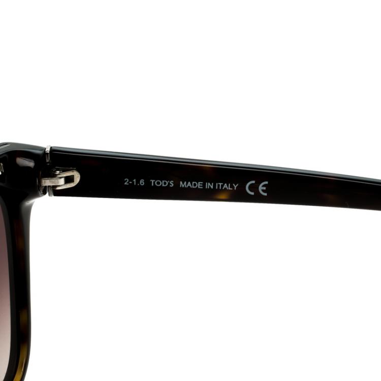 Pre Owned Tod's Red TO128-71 Wayfarer Sunglasses