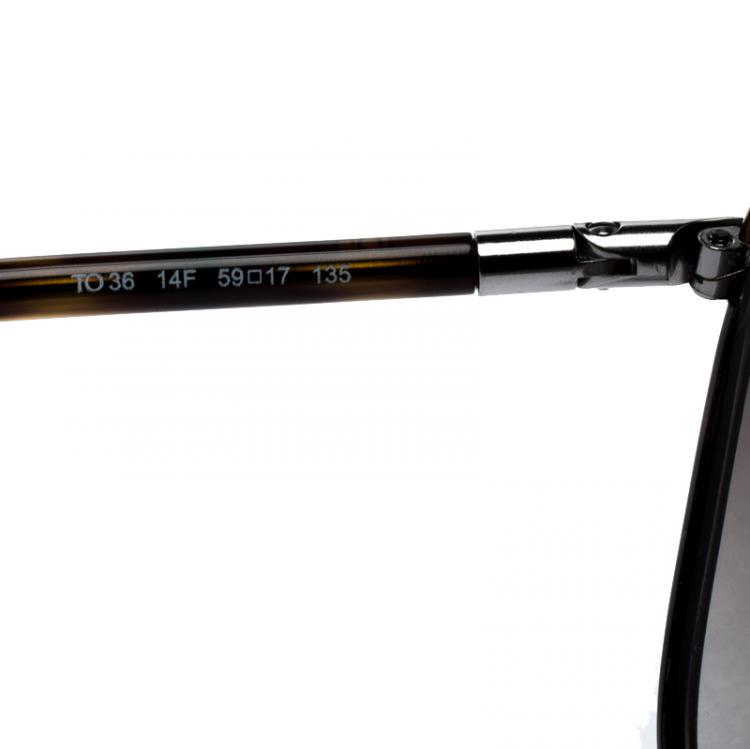 Pre Owned Tod's Brown TO36 14F Square Sunglasses
