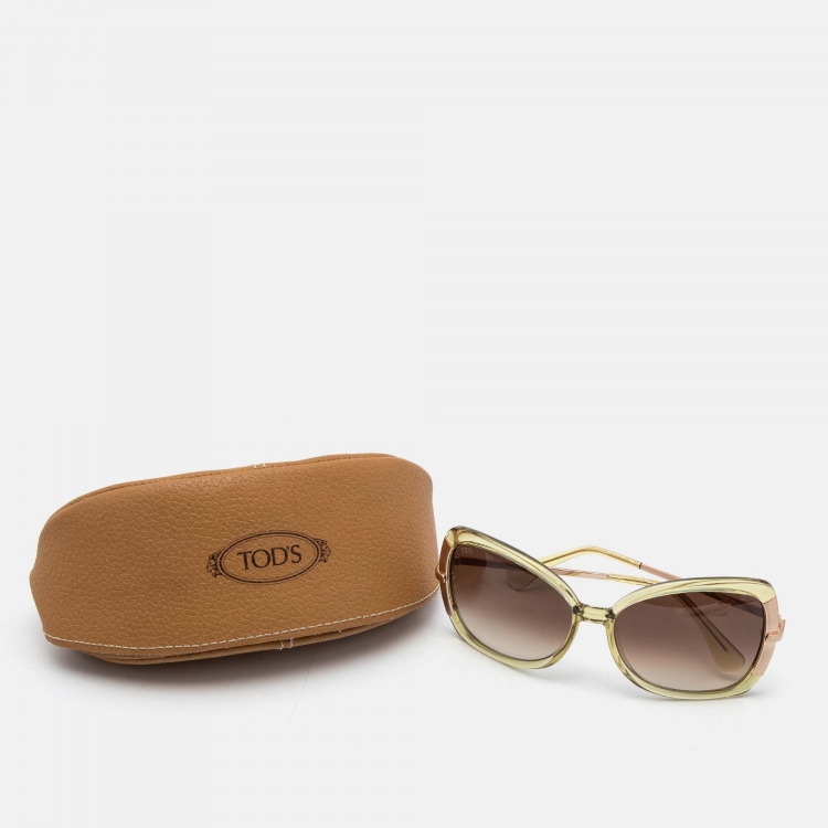Pre Owned Tod's Green TO 23 Gradient Oversized Sunglasses