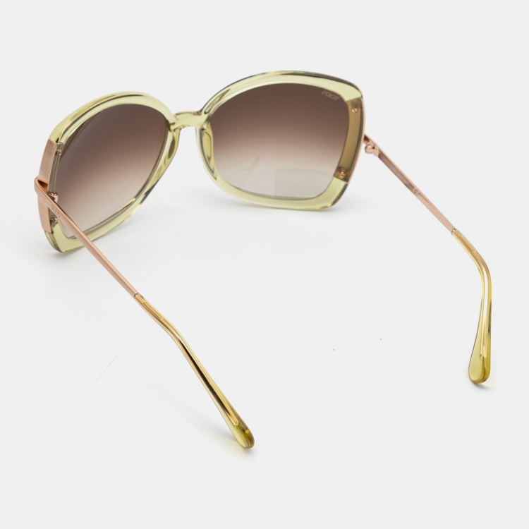 Pre Owned Tod's Green TO 23 Gradient Oversized Sunglasses