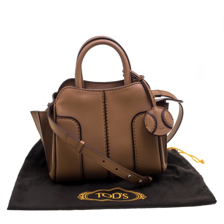 Pre Owned Tod's Brown Leather Micro Sella Satchel