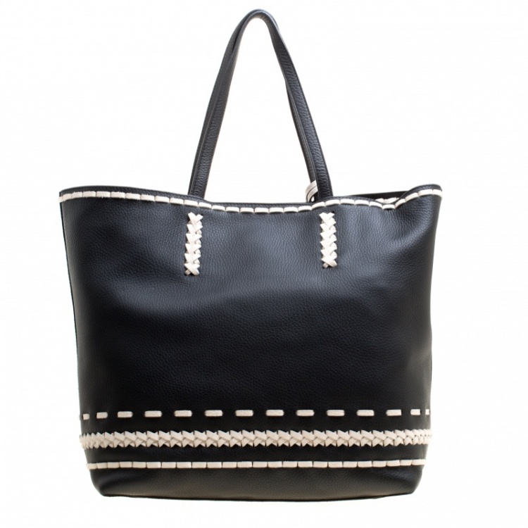 Pre Owned Tod's Black Leather Gipsy Shopper Tote 