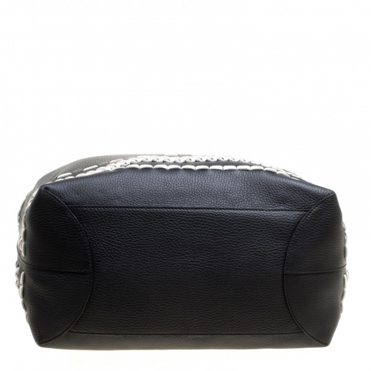 Pre Owned Tod's Black Leather Gipsy Shopper Tote 
