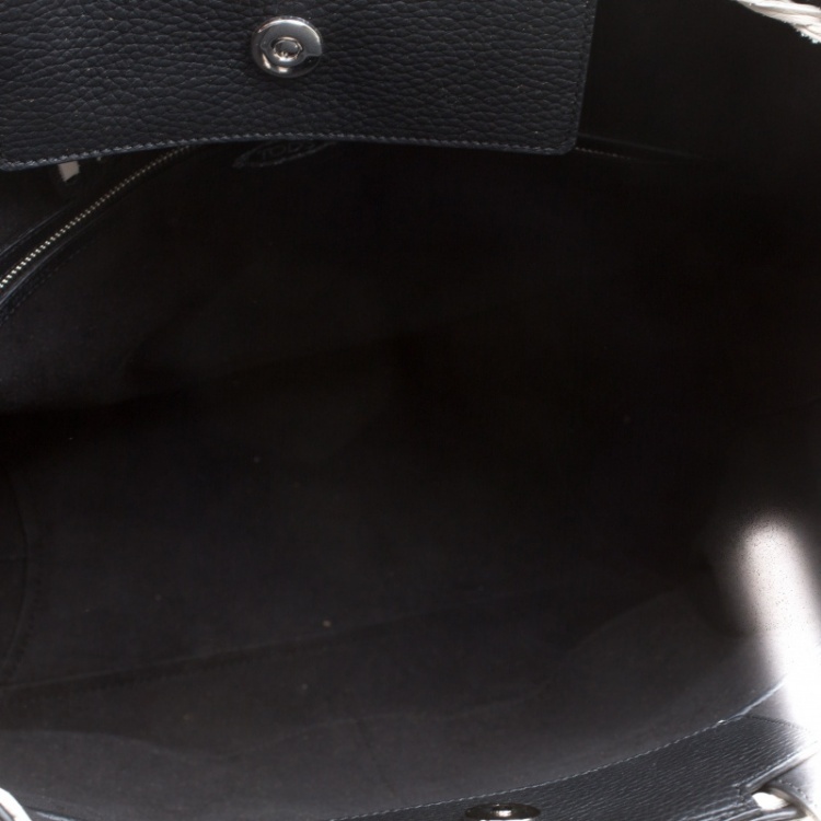 Pre Owned Tod's Black Leather Gipsy Shopper Tote 