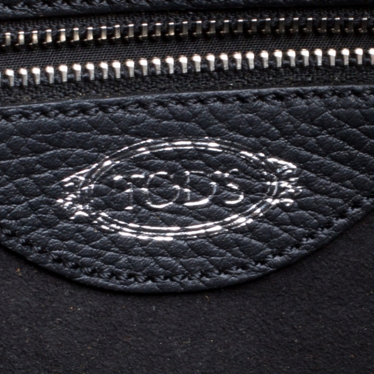 Pre Owned Tod's Black Leather Gipsy Shopper Tote 