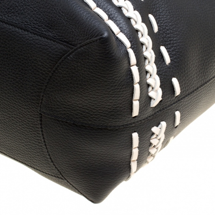 Pre Owned Tod's Black Leather Gipsy Shopper Tote 
