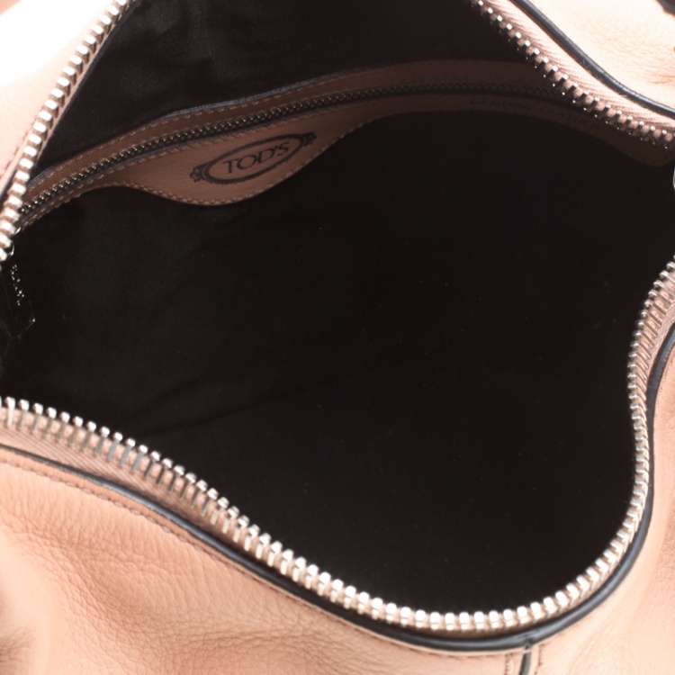 Pre Owned Tod's Beige Leather Miky Hobo