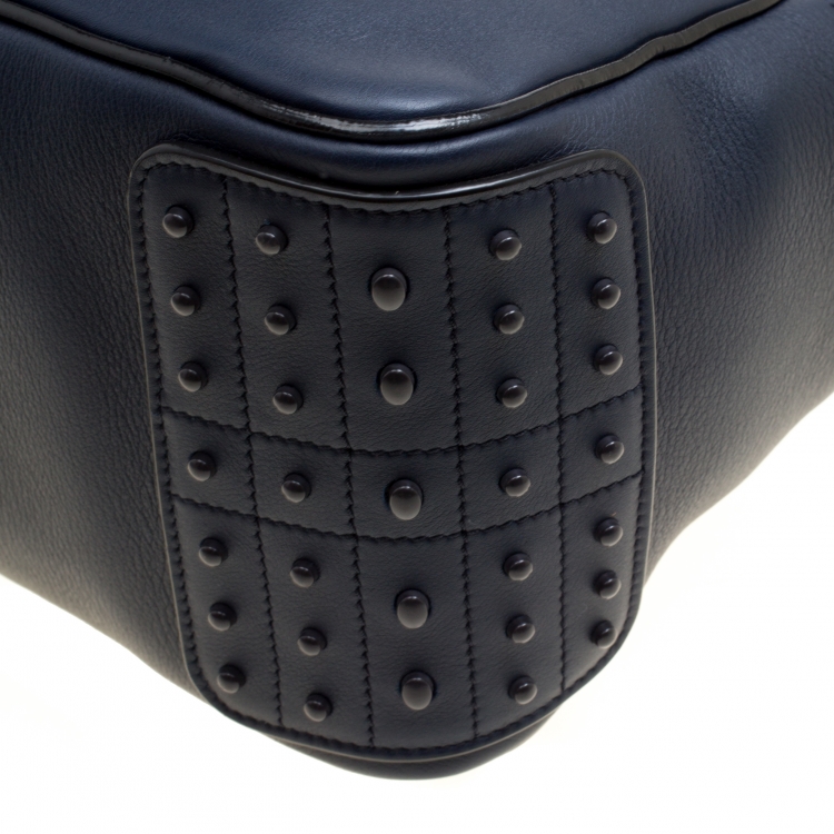 Pre Owned Tod's Navy Blue Leather Top Handle Bag