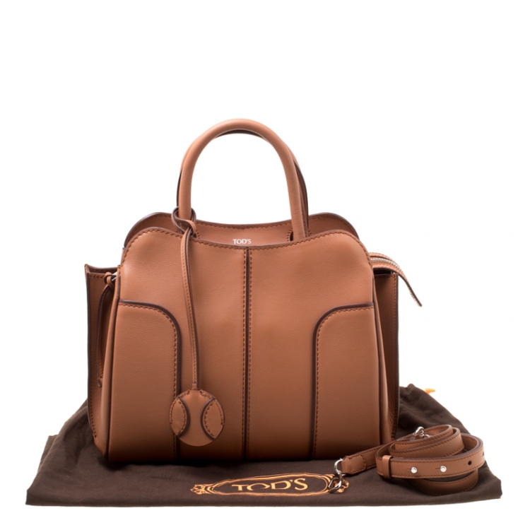 Pre Owned Tod's Brown Leather Medium Sella Top Handle Bag