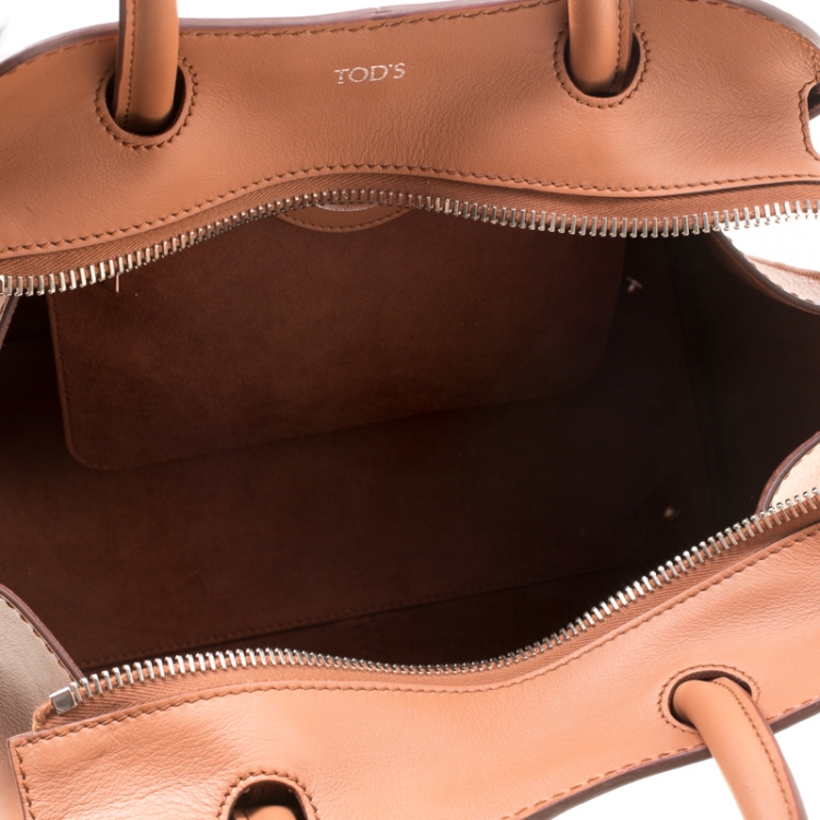 Pre Owned Tod's Brown Leather Medium Sella Top Handle Bag
