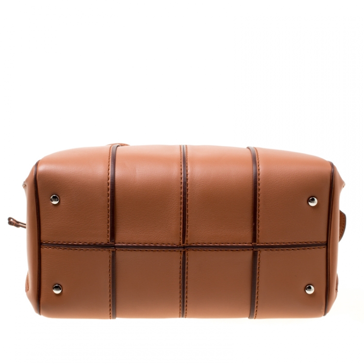 Pre Owned Tod's Brown Leather Medium Sella Top Handle Bag