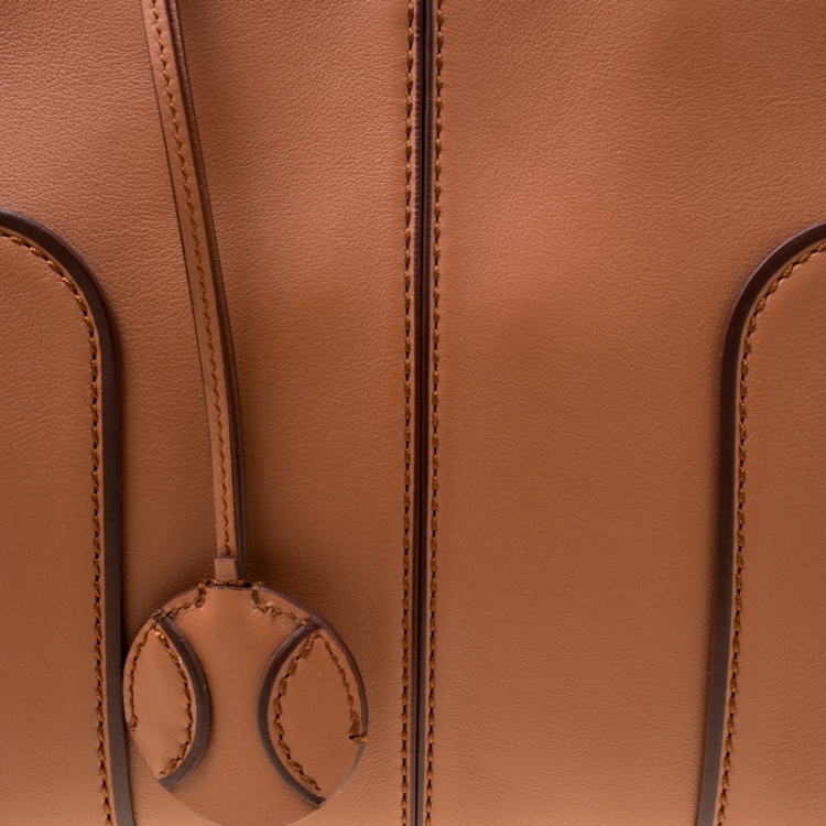 Pre Owned Tod's Brown Leather Medium Sella Top Handle Bag