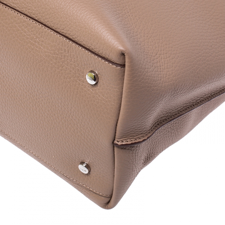 Pre Owned Tod's Beige  Leather Joy Medium Tote 