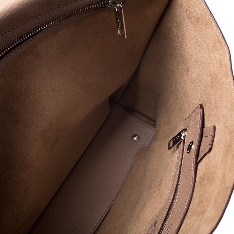 Pre Owned Tod's Beige  Leather Joy Medium Tote 