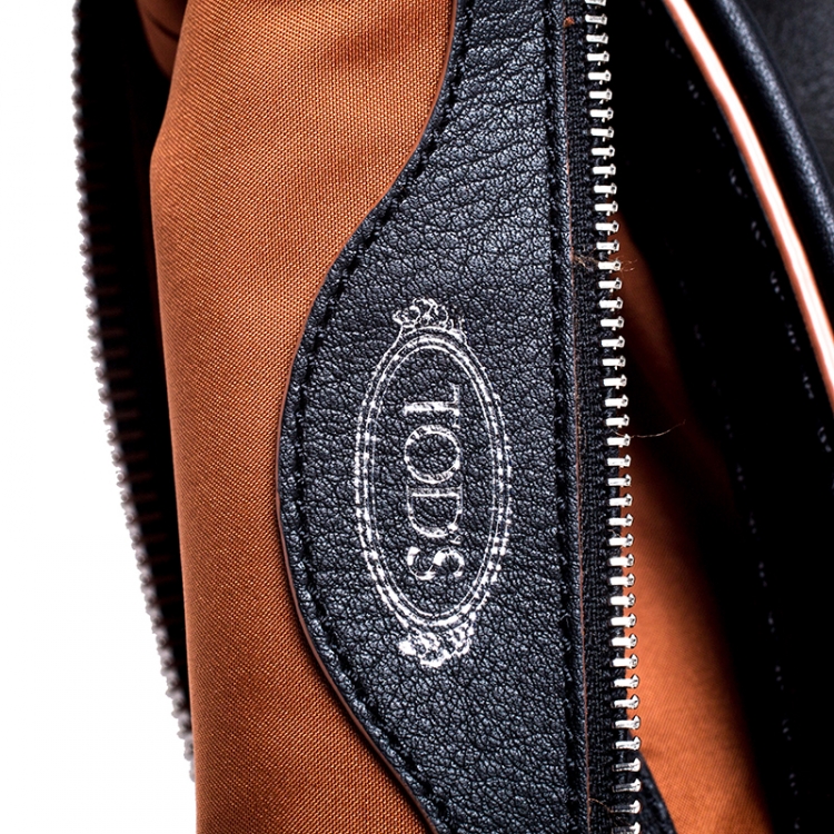 Pre Owned Tod's Black Leather Medium Miky Hobo