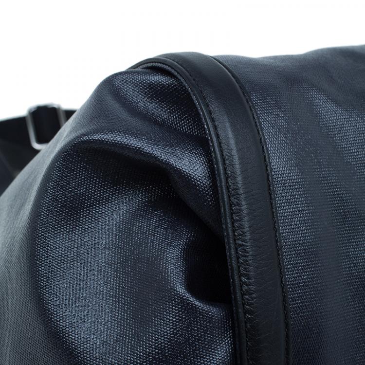 مملوكة مسبقًا Tod's Black Coated Canvas Medium Sacca Tote Bag