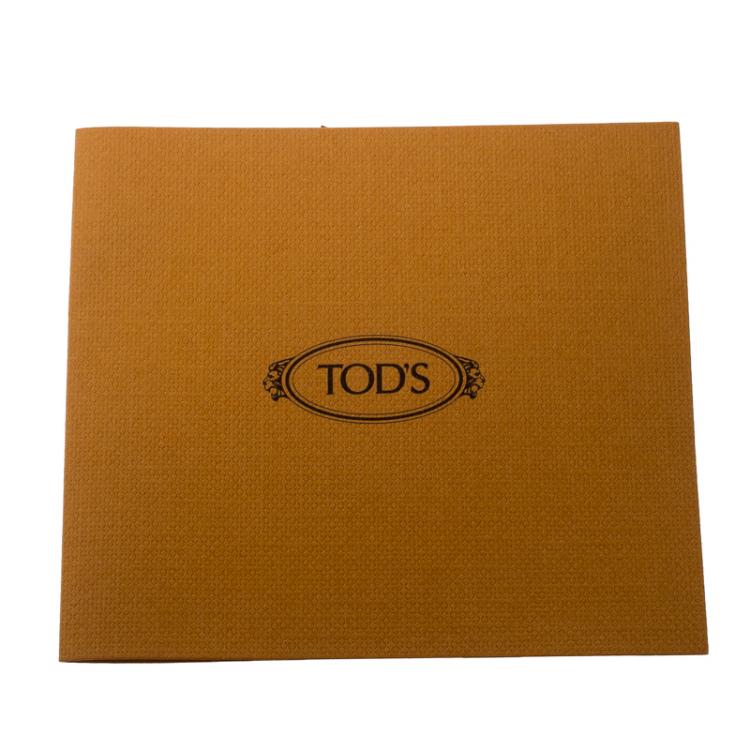 مملوكة مسبقًا Tod's Orange Patent Leather Penny Loafers Size 39