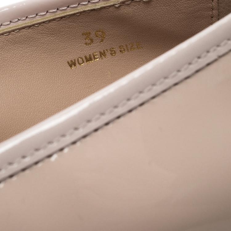 Pre Owned Tod's Blush Pink Leather Studded Ballet Flats Size 39