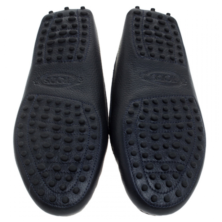 مملوكة مسبقًا Tod's Blue Leather Penny Slip On Loafers Size 38.5
