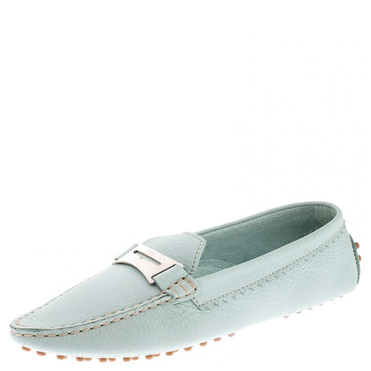 womens pale blue loafers