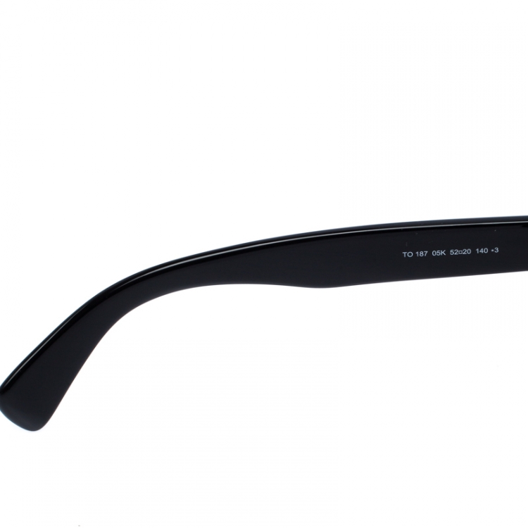 Pre Owned Tod's Black Tortoise Gradient TO187 Wayfarer Sunglasses