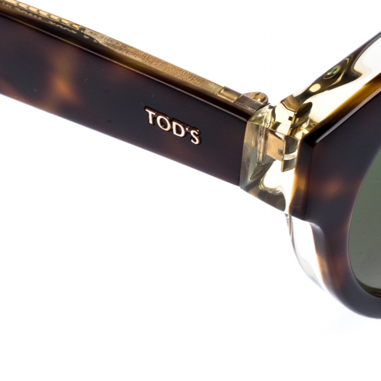 Pre Owned Tod's Brown TO 19652N Round Sunglasses