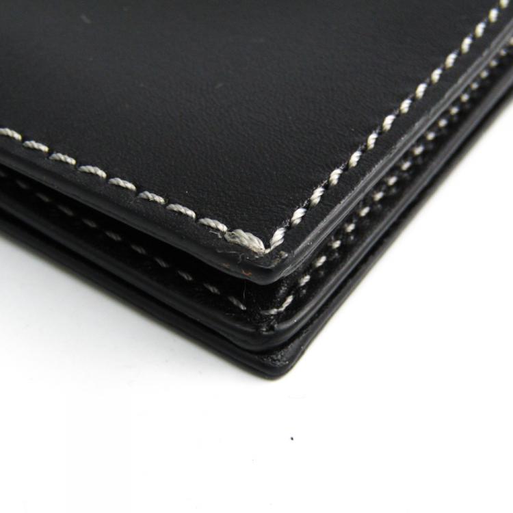 Pre Owned Tod's Black Leather Business Card Holder