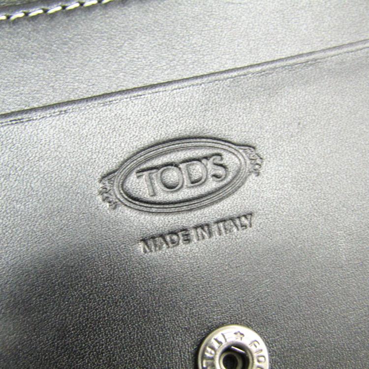 Pre Owned Tod's Black Leather Business Card Holder