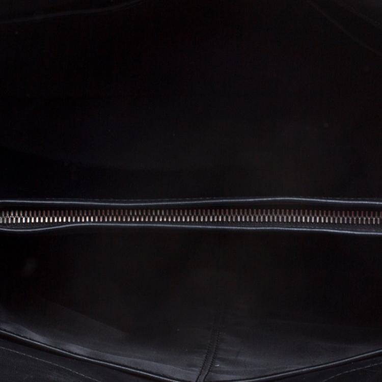 Pre Owned Tod's Black Leather Mocassino Tote