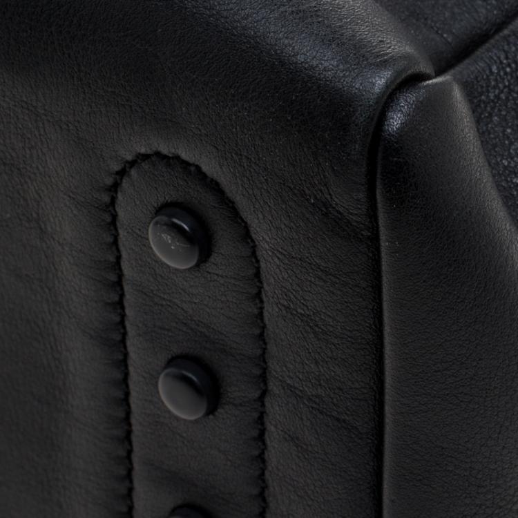 Pre Owned Tod's Black Leather Mocassino Tote