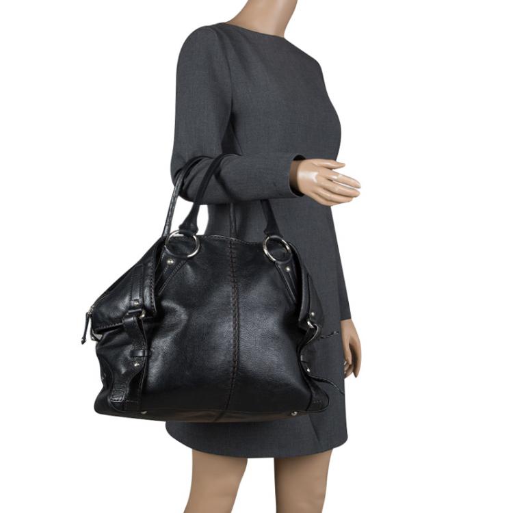 Pre Owned Tod's Black Leather Tote 