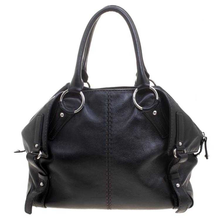 Pre Owned Tod's Black Leather Tote 