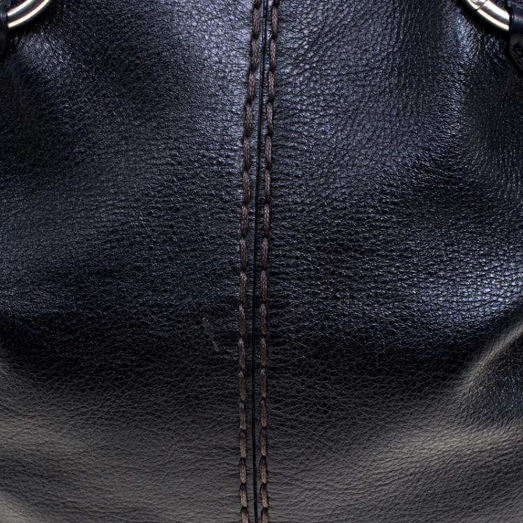 Pre Owned Tod's Black Leather Tote 