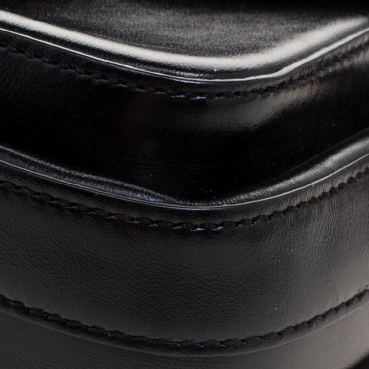 Pre Owned Tod's Black Leather Mini Military Crossbody Bag
