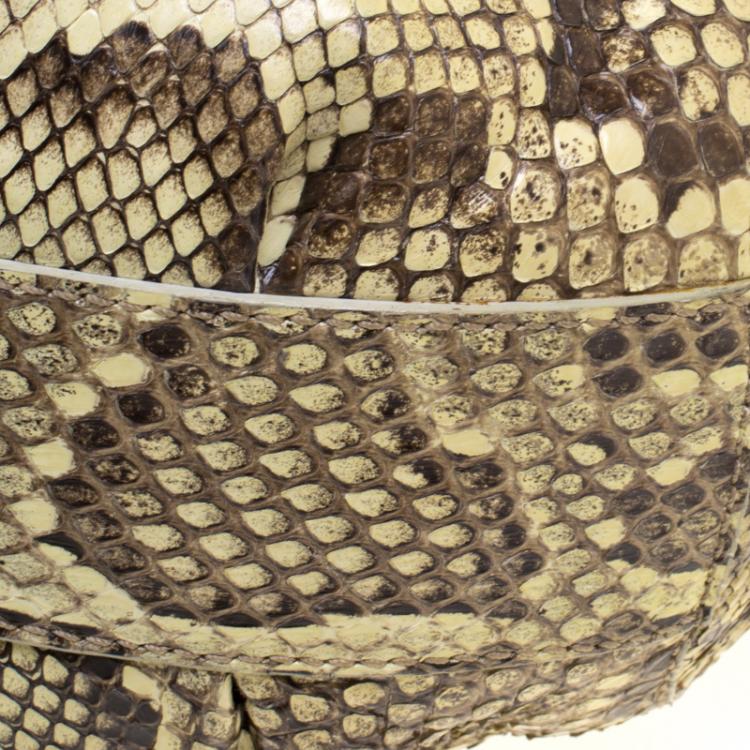 Pre Owned Tods Beige Python Hobo