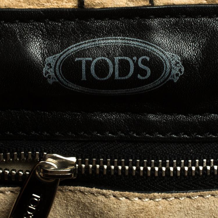 Pre Owned Tod's Beige Leopard Print Calfhair Tote
