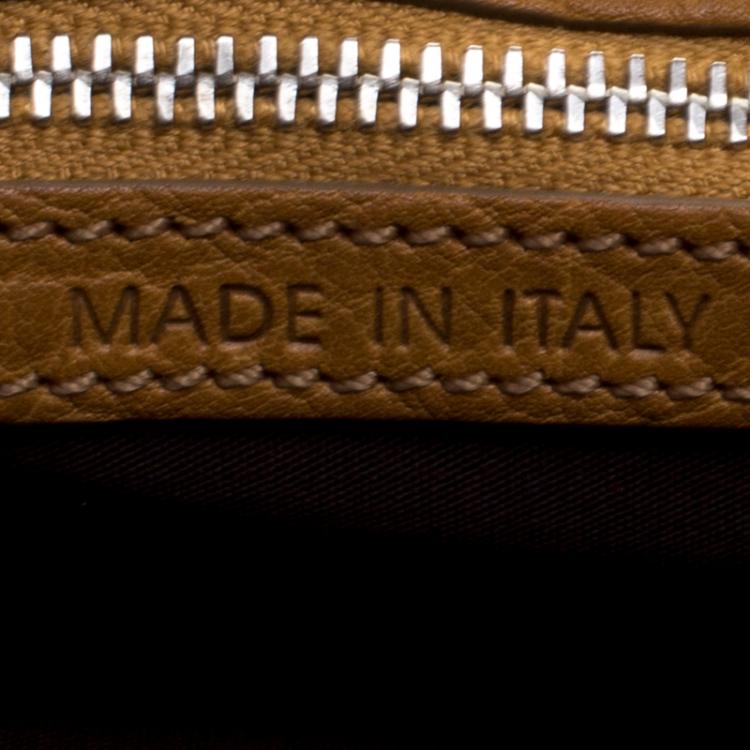 Pre Owned Tod's Light Brown Suede Fold In Flap Bag