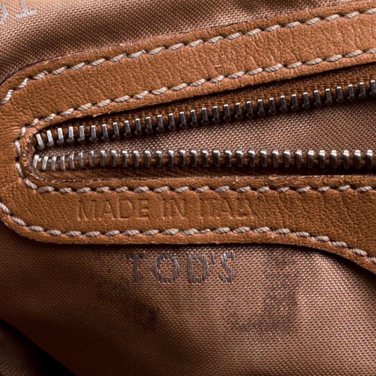Pre Owned Tod's Orange Coated Fabric Gummy Bag