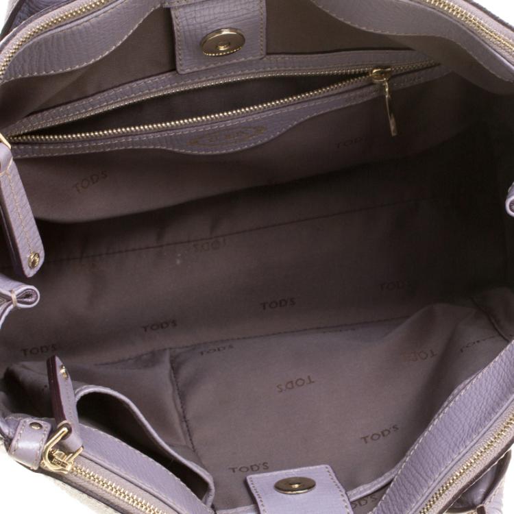 Pre Owned Tod's Lilac Leather D-Styling Shopper Tote