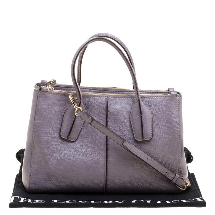 Pre Owned Tod's Lilac Leather D-Styling Shopper Tote
